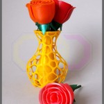 wydruk 3D - róże w wazonie voronoi